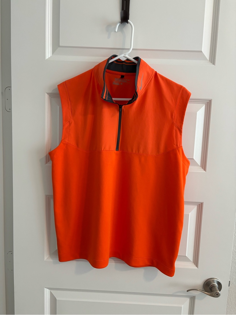 Nike Golf Orange Dri-Fit Windbreaker Vest L